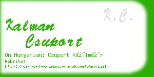 kalman csuport business card